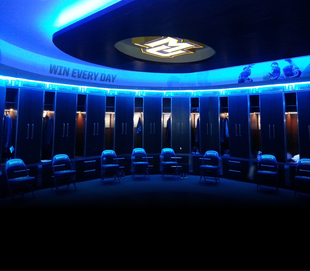 MU Locker Room Marquette University Locker Room Lighting